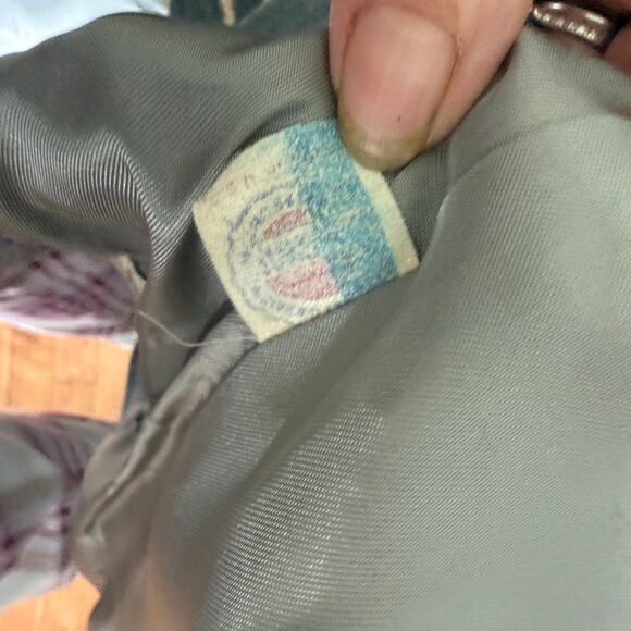 Vintage Lilli Ann Gray Wool Fox Fur Trimmed Blazer Jacket Skirt Suit S - Picture 8 of 10